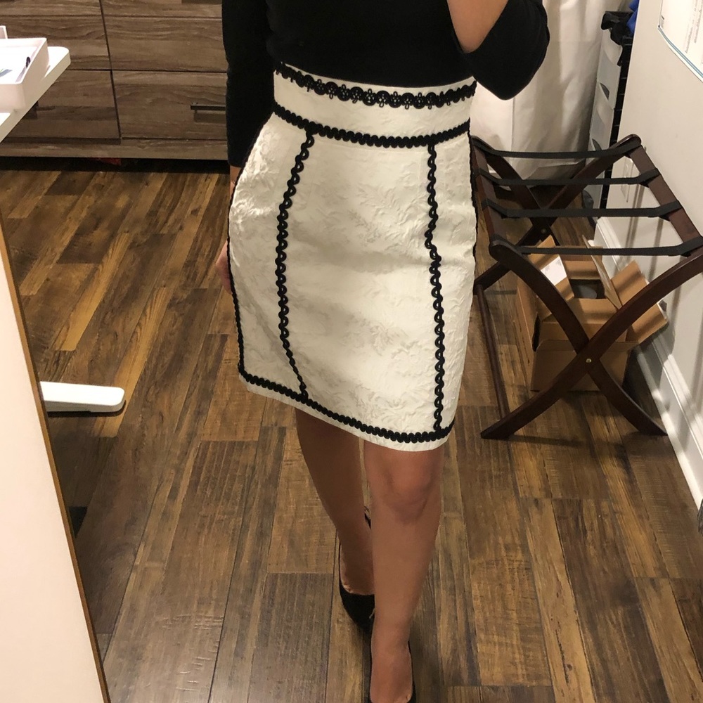 Dolce & Gabbana Pencil Skirt with Black Embroidery (new no tags) - Picture 3 of 6